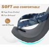 image:imageKuaiLu Flip Flops for Women with Arch Support Summer Beach Thong SandalsBlue Grey