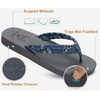 image:imageKuaiLu Flip Flops for Women with Arch Support Summer Beach Thong SandalsBlue Grey
