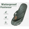image:imageKuaiLu Mens Flip Flops Comfortable Arch Support Waterproof Thong SandalsArmy Green