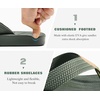 image:imageKuaiLu Mens Flip Flops Comfortable Arch Support Waterproof Thong SandalsArmy Green