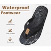 image:imageKuaiLu Mens Flip Flops Comfortable Arch Support Waterproof Thong SandalsBlack