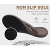 image:imageKuaiLu Mens Flip Flops Comfortable Arch Support Waterproof Thong SandalsDbrown
