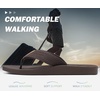 image:imageKuaiLu Mens Flip Flops Comfortable Arch Support Waterproof Thong SandalsDbrown