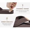 image:imageKuaiLu Mens Flip Flops Comfortable Arch Support Waterproof Thong SandalsDbrown
