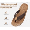 image:imageKuaiLu Mens Flip Flops Comfortable Arch Support Waterproof Thong SandalsKhaki