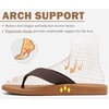 image:imageKuaiLu Mens Flip Flops Comfortable Arch Support Waterproof Thong SandalsKhaki