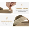 image:imageKuaiLu Mens Flip Flops Comfortable Arch Support Waterproof Thong SandalsNatural