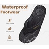 image:imageKuaiLu Mens Flip Flops Comfortable Arch Support Waterproof Thong SandalsPublack