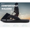 image:imageKuaiLu Mens Flip Flops Comfortable Arch Support Waterproof Thong SandalsPublack
