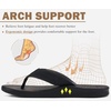 image:imageKuaiLu Mens Flip Flops Comfortable Arch Support Waterproof Thong SandalsPublack