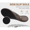 image:imageKuaiLu Mens Flip Flops Comfortable Arch Support Waterproof Thong SandalsPubrown