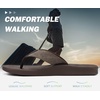image:imageKuaiLu Mens Flip Flops Comfortable Arch Support Waterproof Thong SandalsPubrown
