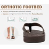 image:imageKuaiLu Mens Flip Flops Comfortable Arch Support Waterproof Thong SandalsPubrown
