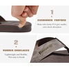 image:imageKuaiLu Mens Flip Flops Comfortable Arch Support Waterproof Thong SandalsPubrown