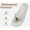image:imageKuaiLu Mens Flip Flops Comfortable Arch Support Waterproof Thong SandalsWhite