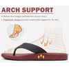 image:imageKuaiLu Mens Flip Flops Comfortable Arch Support Waterproof Thong SandalsWine
