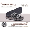 image:imageKuaiLu Womens Bling Sandals with Arch Support Orthopedic Rhinestones SlidesAll Black