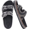 image:imageKuaiLu Womens Bling Sandals with Arch Support Orthopedic Rhinestones SlidesAll Black