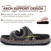 image:imageKuaiLu Womens Bling Sandals with Arch Support Orthopedic Rhinestones SlidesAll Black