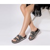 image:imageKuaiLu Womens Bling Sandals with Arch Support Orthopedic Rhinestones SlidesAll Black