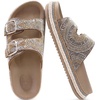 image:imageKuaiLu Womens Bling Sandals with Arch Support Orthopedic Rhinestones SlidesBeige