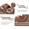 image:imageKuaiLu Womens Bling Sandals with Arch Support Orthopedic Rhinestones SlidesBrown