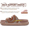 image:imageKuaiLu Womens Bling Sandals with Arch Support Orthopedic Rhinestones SlidesBrown
