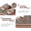 image:imageKuaiLu Womens Bling Sandals with Arch Support Orthopedic Rhinestones SlidesKhaki