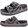 image:imageKuaiLu Womens Bling Sandals with Arch Support Orthopedic Rhinestones SlidesAll Black