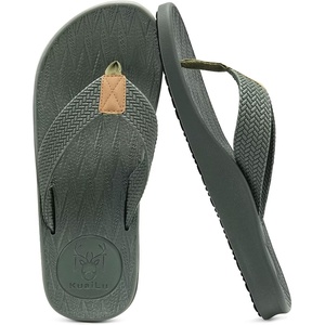 image:imageKuaiLu Mens Flip Flops Comfortable Arch Support Waterproof Thong SandalsArmy Green