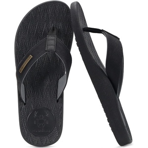image:imageKuaiLu Mens Flip Flops Comfortable Arch Support Waterproof Thong SandalsPublack