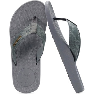 image:imageKuaiLu Mens Flip Flops Comfortable Arch Support Waterproof Thong SandalsPugrey