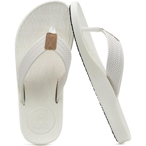 image:imageKuaiLu Mens Flip Flops Comfortable Arch Support Waterproof Thong SandalsWhite