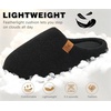 image:imageKuaiLu Mens House Memory Foam Scuff Slippers Felt BlendLining Home ShoesFelt Black