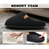 image:imageKuaiLu Mens House Memory Foam Scuff Slippers Felt BlendLining Home ShoesFelt Black