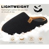 image:imageKuaiLu Mens House Memory Foam Scuff Slippers Felt BlendLining Home ShoesFelt Black Brown