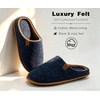 image:imageKuaiLu Mens House Memory Foam Scuff Slippers Felt BlendLining Home ShoesFelt Blue Brown