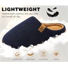 image:imageKuaiLu Mens House Memory Foam Scuff Slippers Felt BlendLining Home ShoesFelt Blue Brown