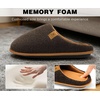 image:imageKuaiLu Mens House Memory Foam Scuff Slippers Felt BlendLining Home ShoesFelt Brown