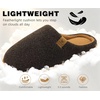 image:imageKuaiLu Mens House Memory Foam Scuff Slippers Felt BlendLining Home ShoesFelt Brown