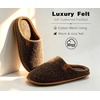 image:imageKuaiLu Mens House Memory Foam Scuff Slippers Felt BlendLining Home ShoesFelt Brown