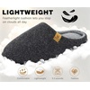 image:imageKuaiLu Mens House Memory Foam Scuff Slippers Felt BlendLining Home ShoesFelt Dark Grey