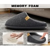 image:imageKuaiLu Mens House Memory Foam Scuff Slippers Felt BlendLining Home ShoesFelt Dark Grey