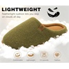 image:imageKuaiLu Mens House Memory Foam Scuff Slippers Felt BlendLining Home ShoesFelt Green