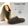 image:imageKuaiLu Mens House Memory Foam Scuff Slippers Felt BlendLining Home ShoesFelt Grey