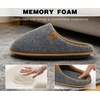 image:imageKuaiLu Mens House Memory Foam Scuff Slippers Felt BlendLining Home ShoesFelt Grey