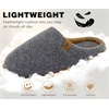 image:imageKuaiLu Mens House Memory Foam Scuff Slippers Felt BlendLining Home ShoesFelt Grey
