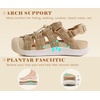 image:imageKuaiLu Orthopedic Closed Toe Sandals For Womens Athletic Outdoor WalkingBeige Whitechoose One Size Larger