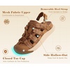 image:imageKuaiLu Orthopedic Closed Toe Sandals For Womens Athletic Outdoor WalkingKhakichoose One Size Larger