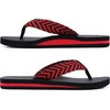 image:imageKuaiLu Mens Rubber Flip Flops with Comfortable Arch Support Summer BeachBlackRed